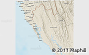 Shaded Relief 3D Map of Maungdaw