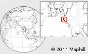 Blank Location Map of Maungdaw