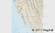 Shaded Relief Map of Maungdaw