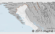 Gray Panoramic Map of Maungdaw