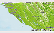Physical Panoramic Map of Maungdaw