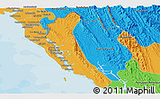 Political Panoramic Map of Maungdaw