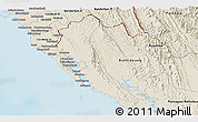 Shaded Relief Panoramic Map of Maungdaw