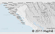 Silver Style Panoramic Map of Maungdaw