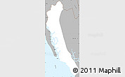 Gray Simple Map of Maungdaw