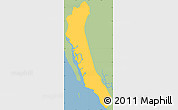 Savanna Style Simple Map of Maungdaw, single color outside