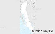 Silver Style Simple Map of Maungdaw