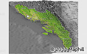 Satellite Panoramic Map of Arakan (Rakhine), desaturated