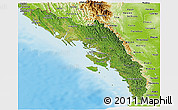 Satellite Panoramic Map of Arakan (Rakhine), physical outside