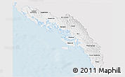 Silver Style Panoramic Map of Arakan (Rakhine), single color outside