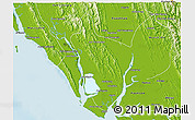 Physical 3D Map of Ponnagyun & Rathedaung