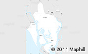 Silver Style Simple Map of Ponnagyun & Rathedaung