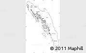 Blank Simple Map of Arakan (Rakhine), cropped outside
