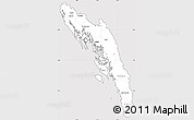 Silver Style Simple Map of Arakan (Rakhine), cropped outside