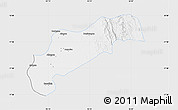 Silver Style Map of Minhla, single color outside