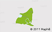 Physical 3D Map of Waw, cropped outside