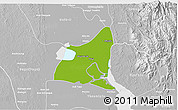 Physical 3D Map of Waw, lighten, desaturated