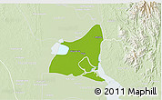 Physical 3D Map of Waw, lighten