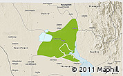 Physical 3D Map of Waw, shaded relief outside