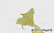Satellite 3D Map of Waw, single color outside