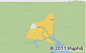 Savanna Style 3D Map of Waw, single color outside