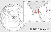 Blank Location Map of Waw, highlighted country