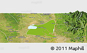 Physical Panoramic Map of Waw, satellite outside