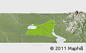 Physical Panoramic Map of Waw, semi-desaturated