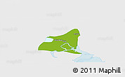 Physical Panoramic Map of Waw, single color outside