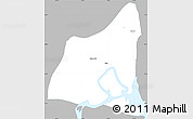 Gray Simple Map of Waw, single color outside