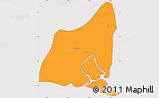 Political Simple Map of Waw, cropped outside