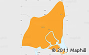 Political Simple Map of Waw, single color outside, borders and labels