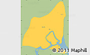 Savanna Style Simple Map of Waw, single color outside