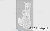 Gray 3D Map of Chin, single color outside