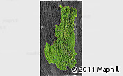 Satellite 3D Map of Chin, darken, desaturated