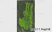 Satellite 3D Map of Chin, darken, semi-desaturated