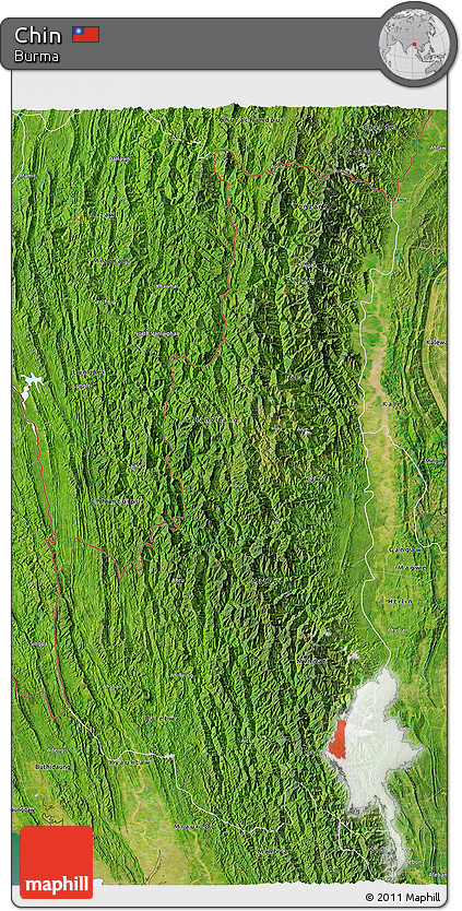 Satellite 3D Map of Chin