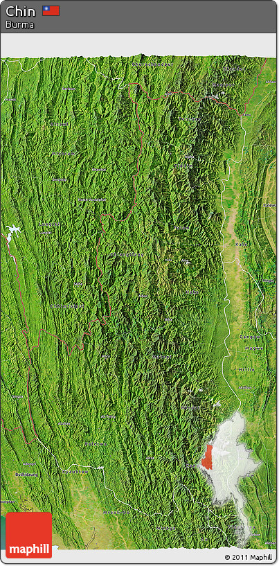 Satellite 3D Map of Chin