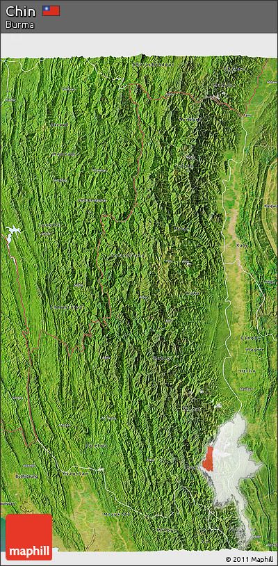 Satellite 3D Map of Chin