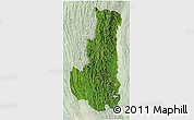 Satellite 3D Map of Chin, lighten