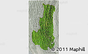 Satellite 3D Map of Chin, lighten, semi-desaturated