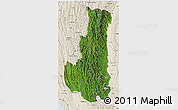 Satellite 3D Map of Chin, shaded relief outside