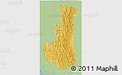 Savanna Style 3D Map of Chin, single color outside