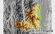 Physical Map of Falam, desaturated