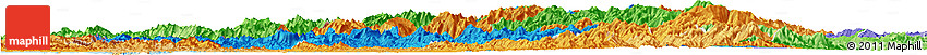 Political Horizon Map of Chin, political shades outside