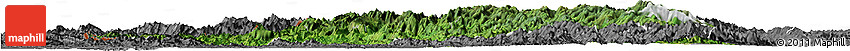 Satellite Horizon Map of Chin, desaturated