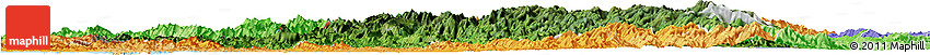 Satellite Horizon Map of Chin, political shades outside