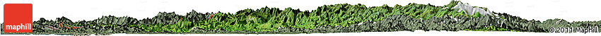 Satellite Horizon Map of Chin, semi-desaturated