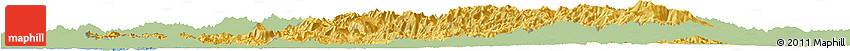 Savanna Style Horizon Map of Chin, single color outside