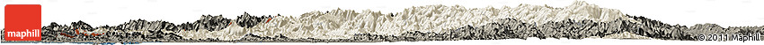 Shaded Relief Horizon Map of Chin, darken